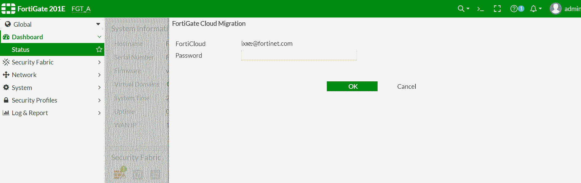 FortiCare and FortiGate Cloud login FortiGate / FortiOS 6.2.12